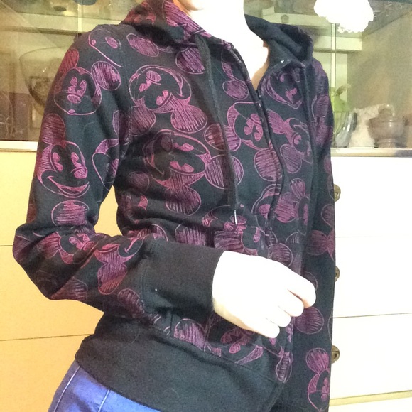 SOLD Disney Soft Zip Up Hoodie Mickey Mouse - Picture 4 of 8